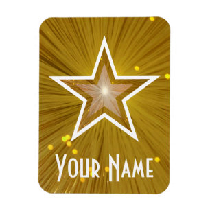 'Gold' Star 'Name' flexibele magneet
