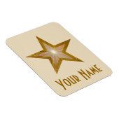 "Gold" Star 'Name Flexmagnet crème Magneet (Rechterzijde)