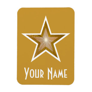 "Gold" Star 'Name Flexnet magnet gold Magneet