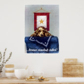 Gold Star — omdat iemand praat — Border Poster (Keuken)