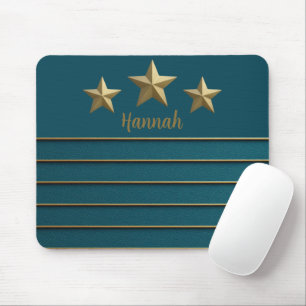 Gold Star op Blauwgroen Muismat