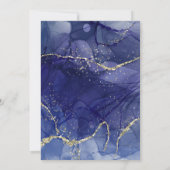 Gold Star op Blue Marble Jewish Bar Mitzvah Kaart (Achterkant)