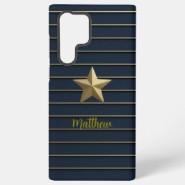 Gold Star op Navy Blue Samsung hoesjes Galaxy Hoesje
