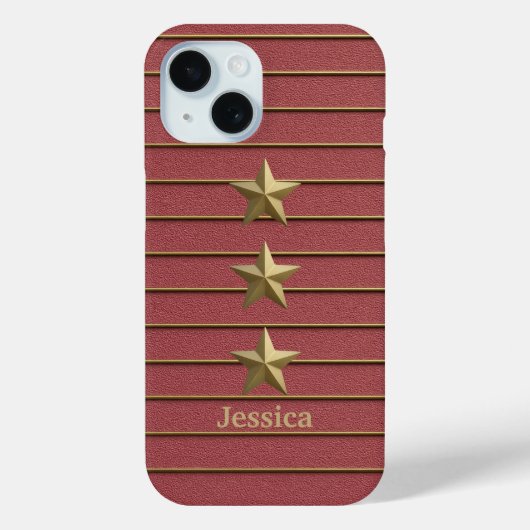 Gold Star op Roos Roze iPhone / iPad hoesje (Achterkant)