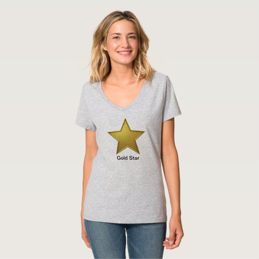 Gold Star-optie2 T-shirt (Voorkant volledig)