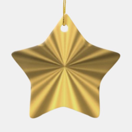 Gold Star-Ornament Keramisch Ornament (Voorkant)