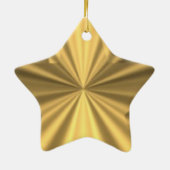 Gold Star-Ornament Keramisch Ornament (Achterkant)