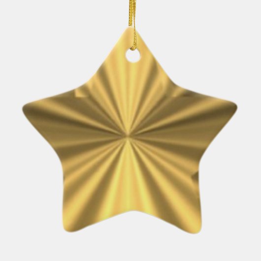 Gold Star-Ornament Keramisch Ornament (Achterkant)