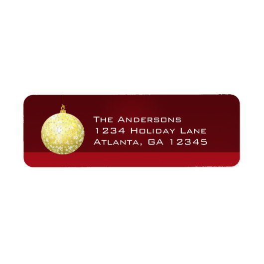 Gold Star-Ornament kerstlabels Etiket (Voorkant)