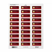 Gold Star-Ornament kerstlabels Etiket (Full Sheet)