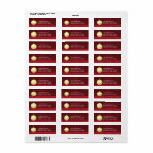 Gold Star-Ornament kerstlabels Etiket (Full Sheet)