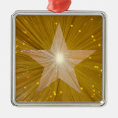 Gold Star-ornament Metalen Ornament (Voorkant)