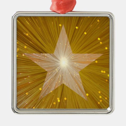 Gold Star-ornament Metalen Ornament (Voorkant)