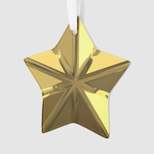 Gold Star-Ornament Ornament (voorkant)