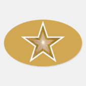 "Gold" Star oval sticker geel (Voorkant)