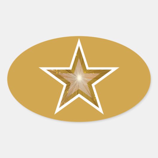 "Gold" Star oval sticker geel (Voorkant)
