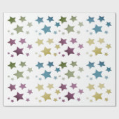 Gold Star Patterned Cadeaupapier (Vlak)