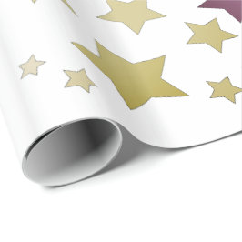 Gold Star Patterned Cadeaupapier