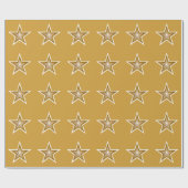 Gold Star print gouden inpakpapier (Vlak)