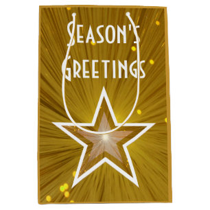 Gold Star print Seizoenen cadeaubon medium Cadeauzakje