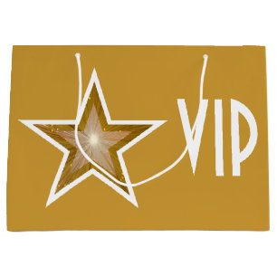 Gold Star-print VIP Goud groot Groot Cadeauzakje