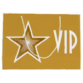 Gold Star-print VIP Goud groot Groot Cadeauzakje (Achterkant)