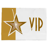 Gold Star print VIP Goud wit groot Cadeauzakje (Achterkant)
