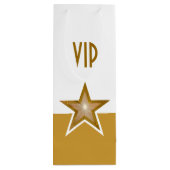 Gold Star print VIP goudwitte wijn Cadeautas (Achterkant)