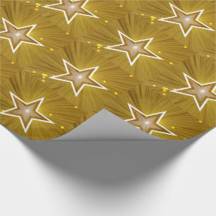 Gold Star print wit verpakkingspapier Cadeaupapier