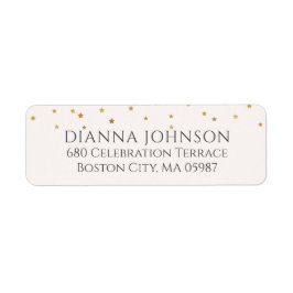 Gold Star Return-adres Etiket