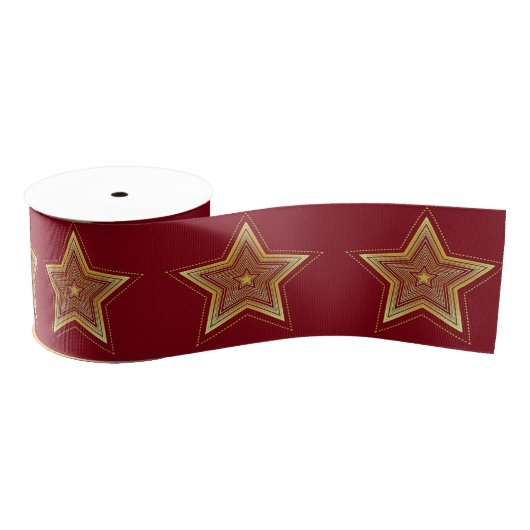 Gold Star Ribbon Grosgrain Lint (Spoel)
