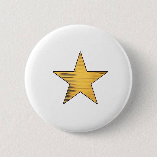 Gold Star Ronde Button 5,7 Cm (Voorkant)