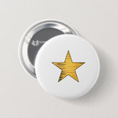 Gold Star Ronde Button 5,7 Cm (Voorkant /achterkant)