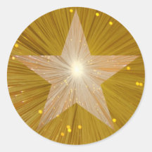 Gold Star ronde sticker