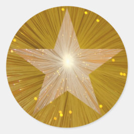 Gold Star ronde sticker