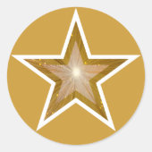 "Gold" Star ronde sticker geel (Voorkant)