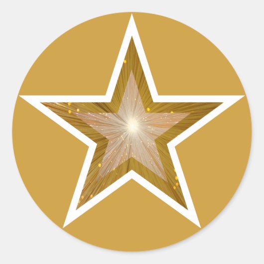 "Gold" Star ronde sticker geel (Voorkant)