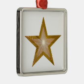 Gold Star-sierplein wit Metalen Ornament (Rechts)
