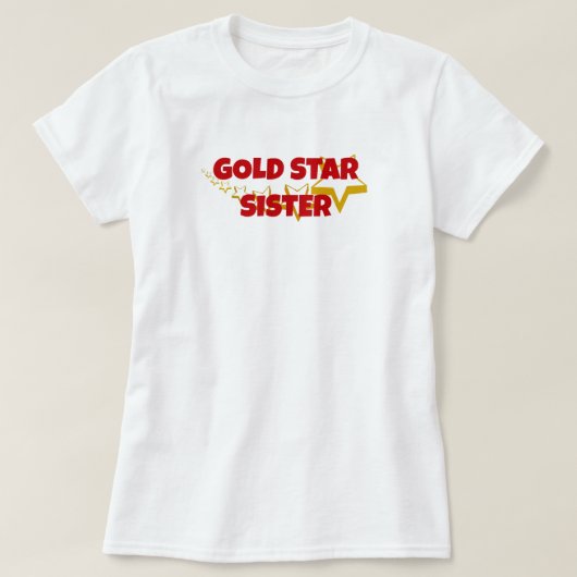 Gold Star Sister T-shirt (Design voorkant)