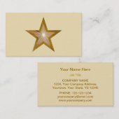 Gold Star-sjabloon voor visitekaartjes (Voorkant / Achterkant)