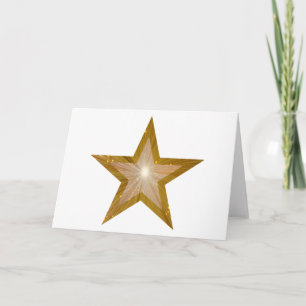 Gold Star-sleufkaart wit Feestdagen Kaart