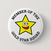 Gold Star Squad Member Ronde Button 5,7 Cm (Voorkant)