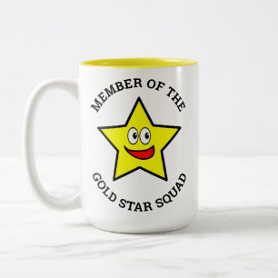 Gold Star Squad Member Tweekleurige Koffiemok