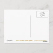 Gold Star 'STAR'! briefkaart wit (Achterkant)