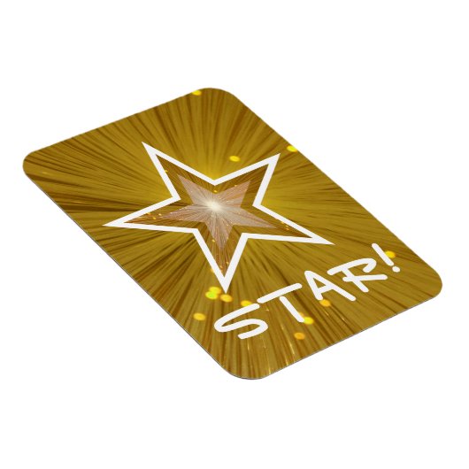 'Gold' Star 'STAR!' flexibele magneet (Rechterzijde)