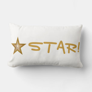 "Gold" Star 'STAR!" gooi kussen lumbwit
