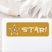Gold Star "STAR"-label voor klein goud Etiket (Insitu)