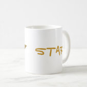 Gold Star 'STAR!' mok wit (Voorkant rechts)