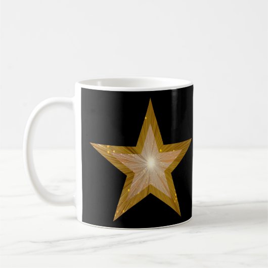 Gold Star 'STAR!' mok zwart (Links)