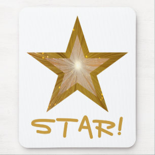 Gold Star 'STAR' mousepad wit Muismat